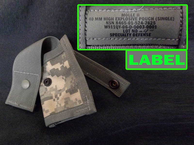 MOLLE II 40mm Single Grenade Pouch (ACU)